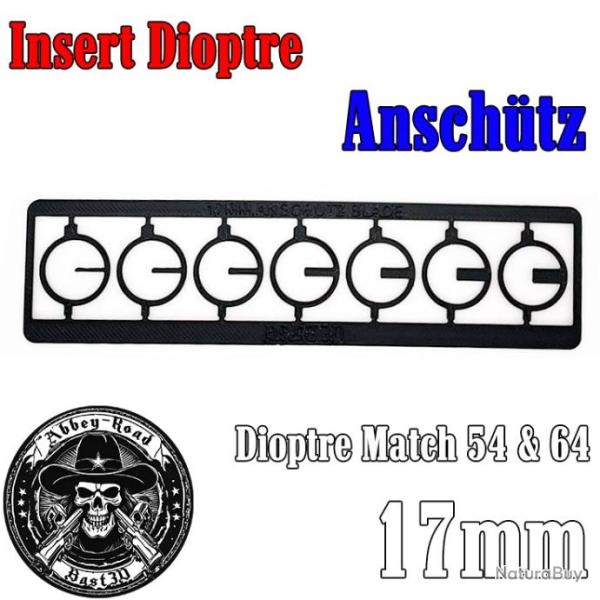 7 Insert dioptre Anschtz pour Match 54 et Match 64 17mm - Blade - Bast3d