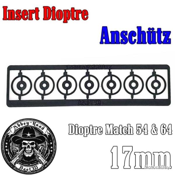 7 Insert dioptre Anschtz pour Match 54 et Match 64 17mm - Rond - Bast3d