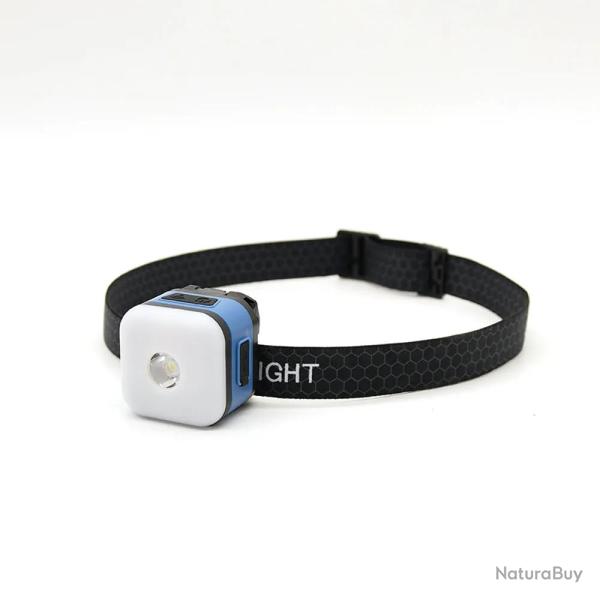 Lampe torche frontale cube 400 lumens, 3 modes d'�clairage