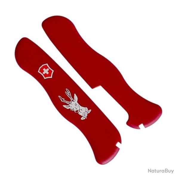 Plaquettes couteau suisse "Chevreuil" 111 mm (V2), Couleur rouge [Victorinox]