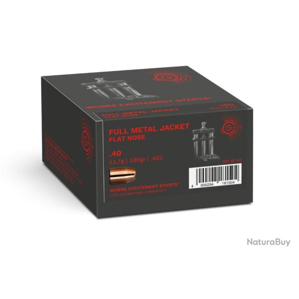 OGIVES GECO 40S&W (.401) 180gr FMJ t�te plate (x100)