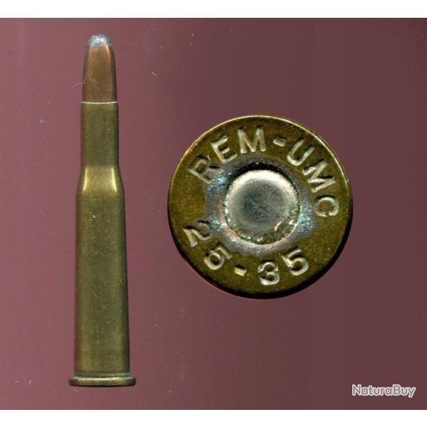.25-35 WCF Winchester - marquage : REM-UMC 25-35 - balle cuivre pointe plomb plate