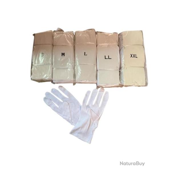 Gants blancs de c�r�monie ( lot de 10 paires )