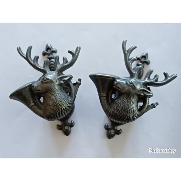 PORTE FUSIL OU CARABINE DECOR CERF/COR DE CHASSE 1 ARME