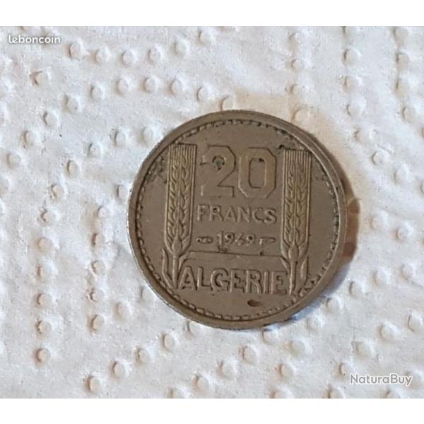 PIECE 20 FRANCS 1949 ALGERIE