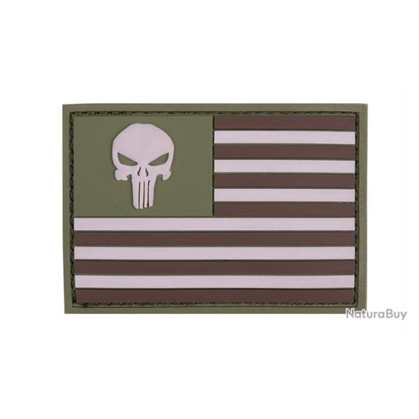 Patch Punisher USA flag vert basse visibilit