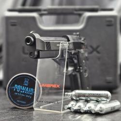 PACK PR&Ecirc;T A TIRER PISTOLET BERETTA M 92 FS CO2 CAL 4.5 MM - BLACK