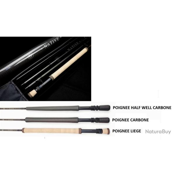 CANNE NATIVE ORIGINE 3M55 - Poign�e Half Well Carbone