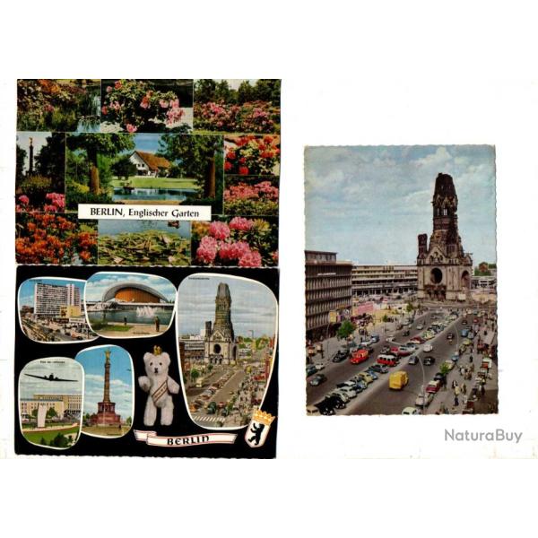 berlin, correspondance d'un militaire en poste � berlin  en 1959 lot de 5 cartes diff�rentes