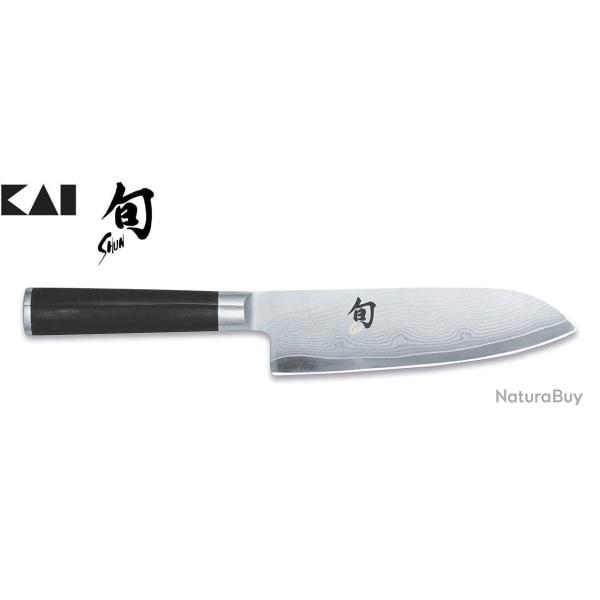 Couteau Japonais Santoku KAI Shun Classic 18 cm (DM-0702) - Lame Damas VG-MAX 32 Couches