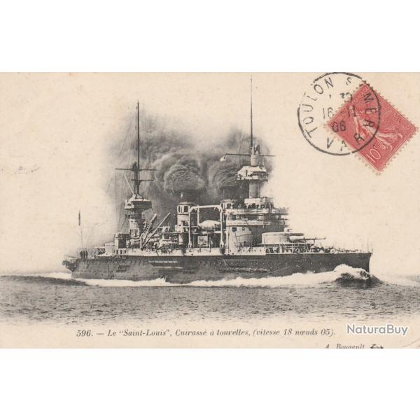 CPA - MARINE MILITAIRE - Le "Saint-Louis",Cuirasse a tourelles (vitesse 18 noeuds05) -N�695