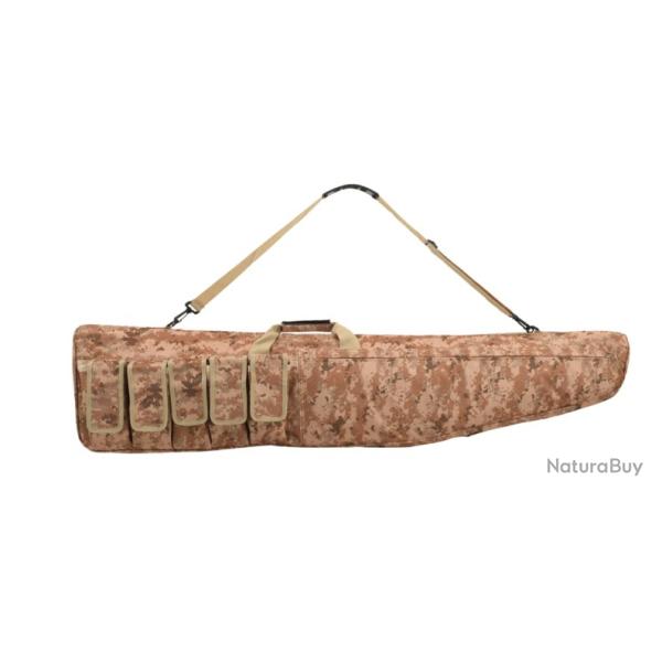 Sac � fusil avec bandouli�re 135 cm en tissu Oxford camouflage beige sahara
