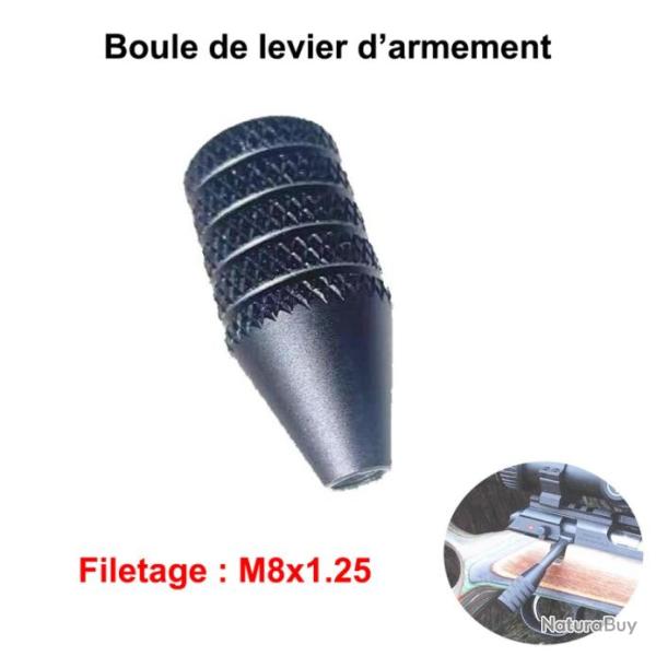 Boule levier d'armement molet� M8x1.25
