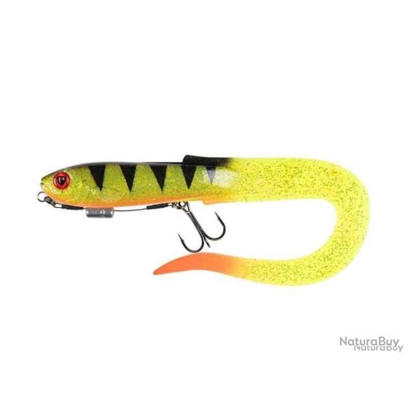 Leurre souple mont� slick eel loaded 28cm UV perch