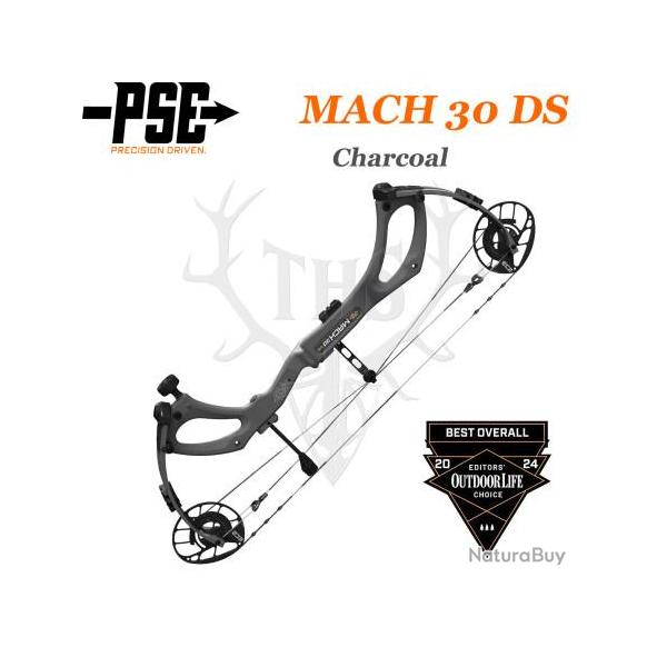 PSE MACH 30 DS Arc compound � poulies en carbone monocoque 50-60# Droitier Charcoal