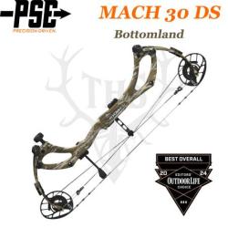 PSE MACH 30 DS Arc compound &agrave; poulies en carbone monocoque 50-60# Droitier Mossy Oak Bottomland