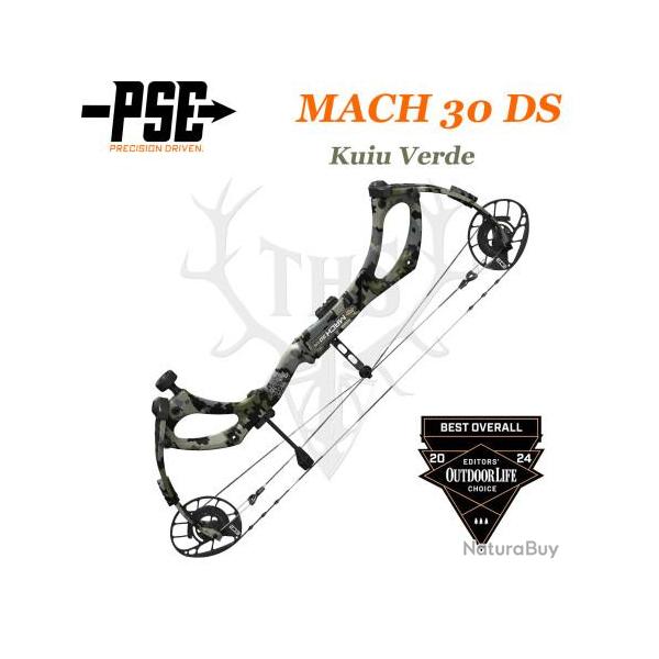PSE MACH 30 DS Arc compound � poulies en carbone monocoque 60-70# Gaucher Kuiu Verde 2.0