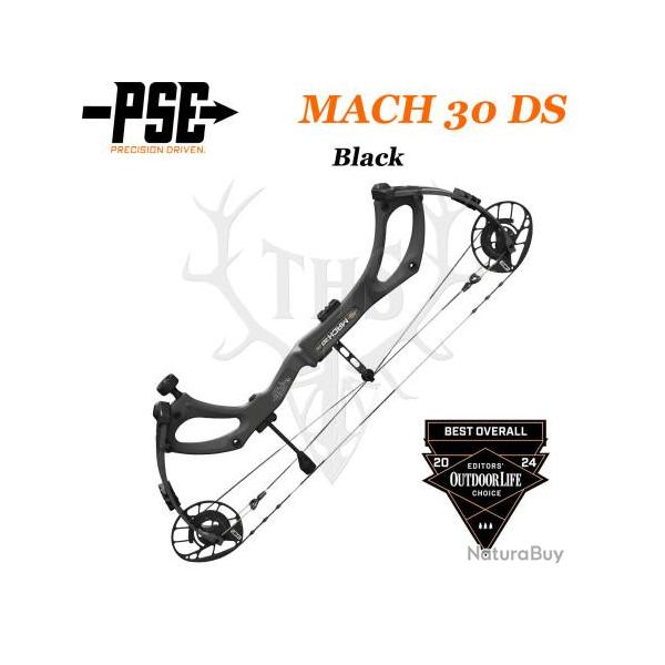 PSE MACH 30 DS Arc compound � poulies en carbone monocoque 60-70# Droitier Black