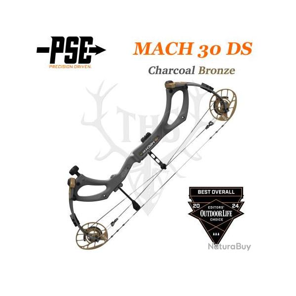 PSE MACH 30 DS Arc compound � poulies en carbone monocoque 60-70# Droitier Charcoal/Bronze