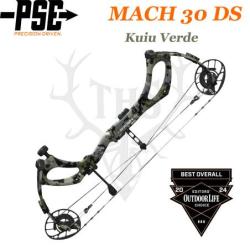 PSE MACH 30 DS Arc compound &agrave; poulies en carbone monocoque 40-50# Droitier Kuiu Verde 2.0