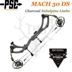 PSE MACH 30 DS Arc compound &agrave; poulies en carbone monocoque 40-50# Droitier Charcoal/Subalpine Limbs