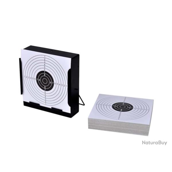 Support de Cible Carr� + 100 Cibles en Papier (14 cm)