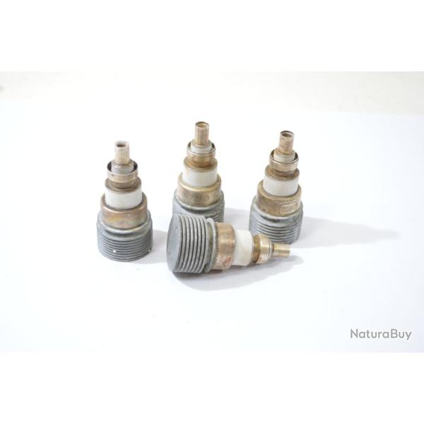 Lot x 4 tubes electron IAN 7289 USA matriel radio (style HT323)