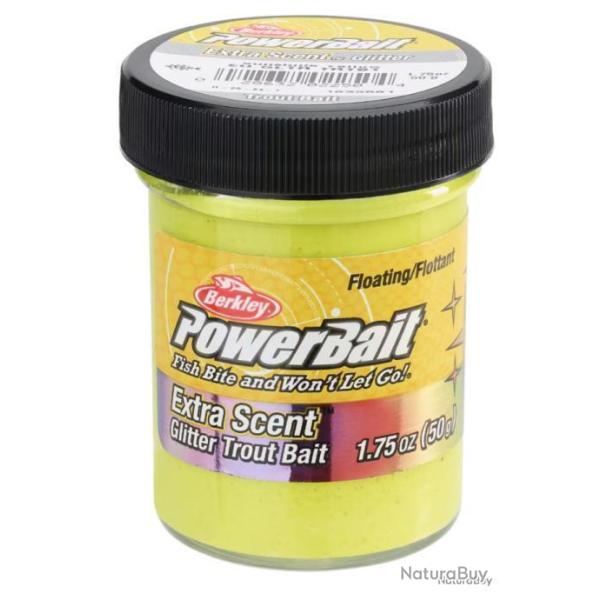 P�te � truite Berkley PowerBait trout bait glitter jaune 50gr