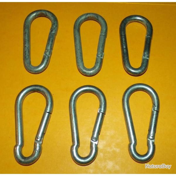 LOT DE 6 MOUSQUETONS POUR LES CHASSEURS ALPINS DE L'ARMEE FRANCAISE  , ETAT NEUF VOIR PHOTOS . POUR