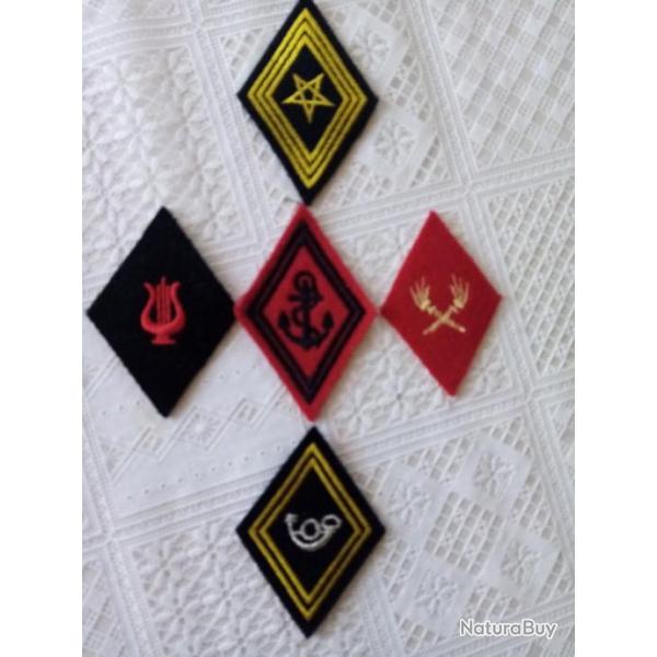 vend 5 cussons losange militaire neuf