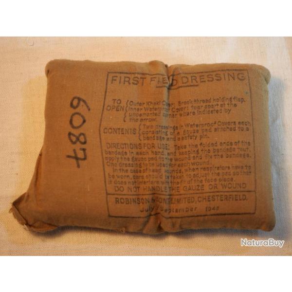 W /| D - Pansement britannique dat� 1943 WWII Normandie 1944 - SDC24EQD004