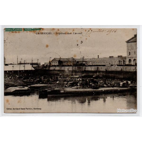 CPA -Marine Militaire -  CHERBOURG  Torpilleurs dans lArrsenal N�1240