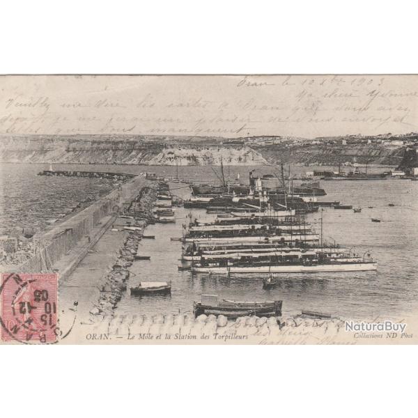 CPA -Marine Militaire -  ORAN-Le Mole et la Station des   Torpilleurs N�1236