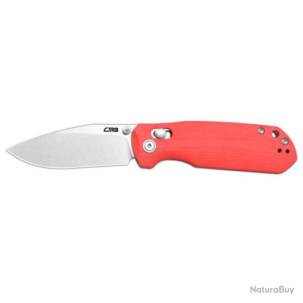 Couteau CJRB Maximal Red Lame Acier AR-RPM9 Manche G10 Crossbar Lock Clip J1954RE