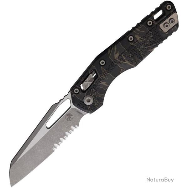 Couteau Microtech MSI AP Tiger Lame Acier M390MK Serr Manche Polym�re Ram-Lok USA MCT210T11APPMTS -