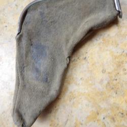 holster &eacute;tui ancien chevreau revolver porte monnaie petit 320 trou d'usure sur c&ocirc;t&eacute;