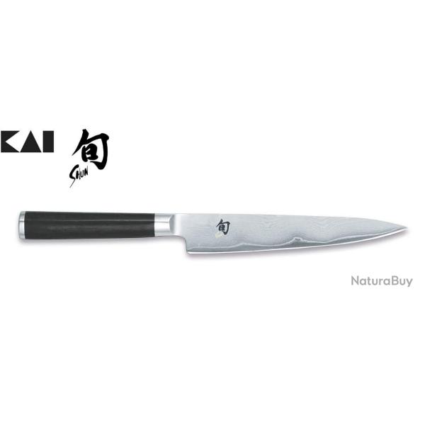 Couteau Universel Japonais KAI Shun Classic 15 cm - DM-0701 en Acier Damas