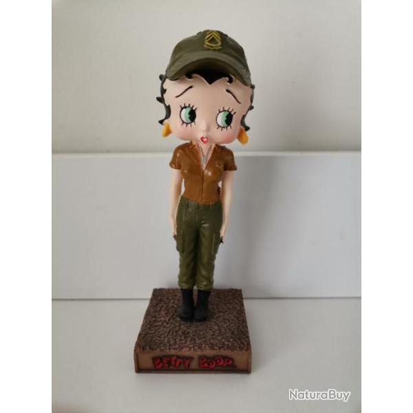 Figurine Betty Boop Militaire en r�sine peinte