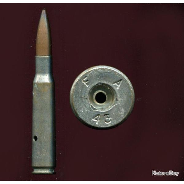 .50 Browning - 12.7 x 99 - USA 1943 - inerte de manipulation �tui laiotn �tam� - FRANKFORD ARSENAL