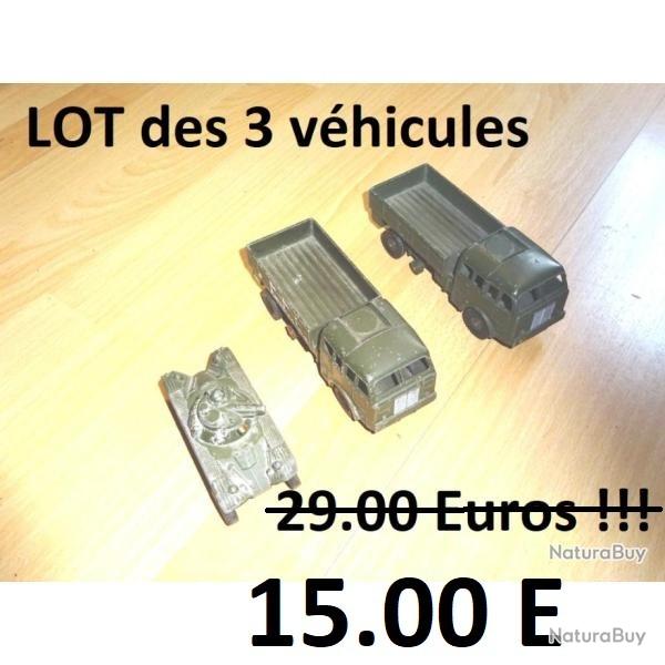 LOT DINKY TOYS 1 char EBR PANHARD / 2 BERLIET TOUT TERRAIN dans l'�tat - VENDU PAR JEPERCUTE (GE99)