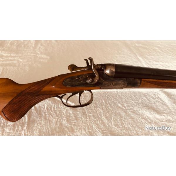 Tr�s beau Fusil Juxtapos� � Chiens Artisanal Belge - Calibre 16/70