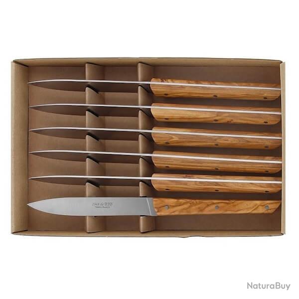 BJB.1311 Coffret 6 couteaux de table BJB "1948" olivier
