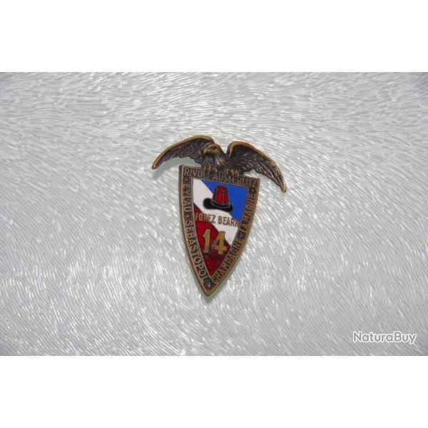 INSIGNE  :  14 � REGIMENT  INFANTERIE  -- STATIONE  SUR  LA LIGNE  MAGINOT ----- A.B.P.D -----------