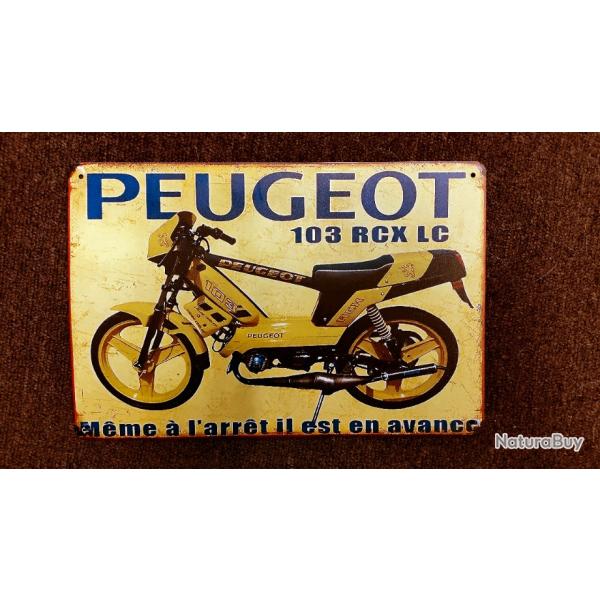 PLAQUE PUBLICITAIRE METAL PEUGEOT 103 RCX LC