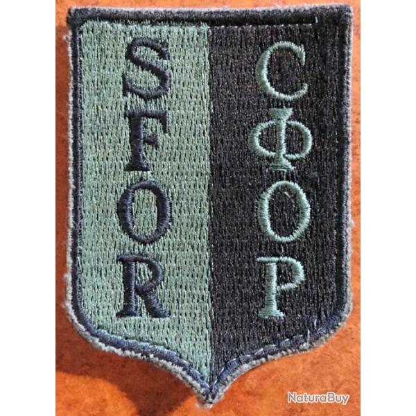 Ancien Patch � coudre (�cusson) SFOR Force Stabil. BOSNIE-HERZEGOVINE pour collection, ne pas porter