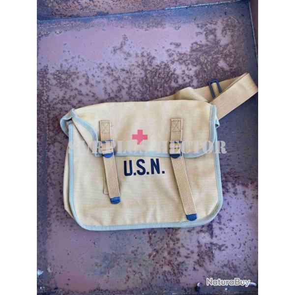 Musette M�dicale US NAVY WW2 Reproduction - Militaria WW2