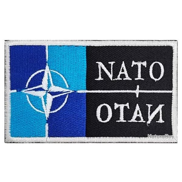 Patch NATO - OTAN - Horizontal - velcro - Livraison gratuite