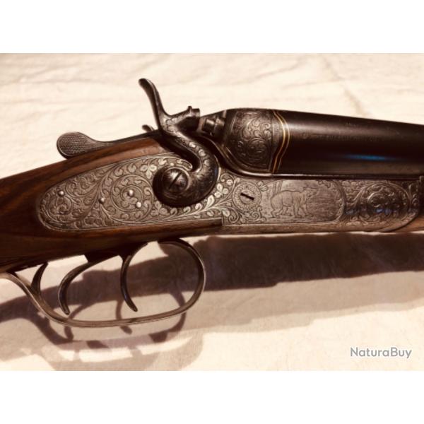 Tr�s beau Fusil � Chiens Juxtapos� Pieper- Calibre 12/70 - Superbe Platine