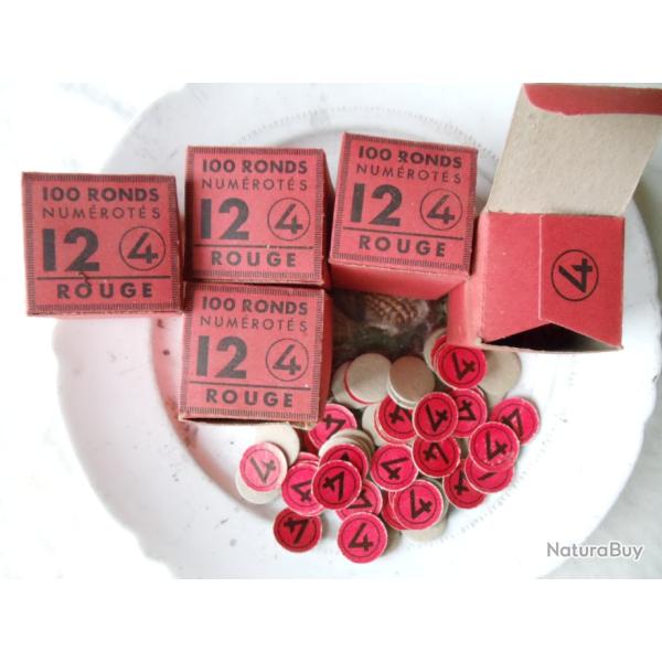 Lot de 5 bo�tes de rondelles carton de fermeture en calibre 12.