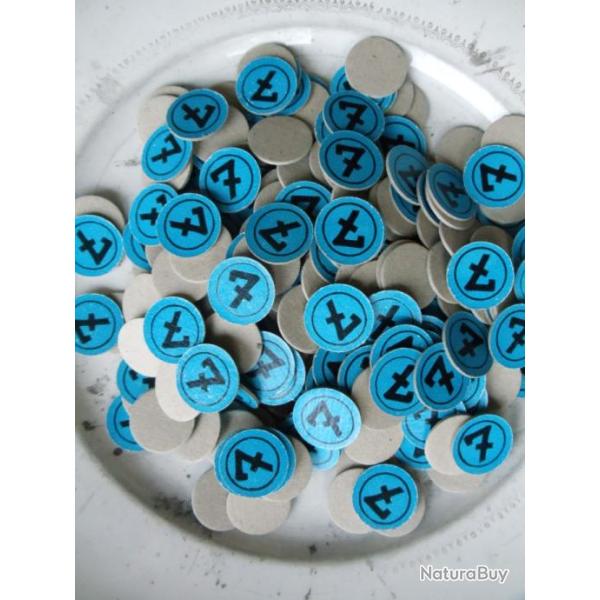 Lot de 500 rondelles carton de fermeture en calibre 12.